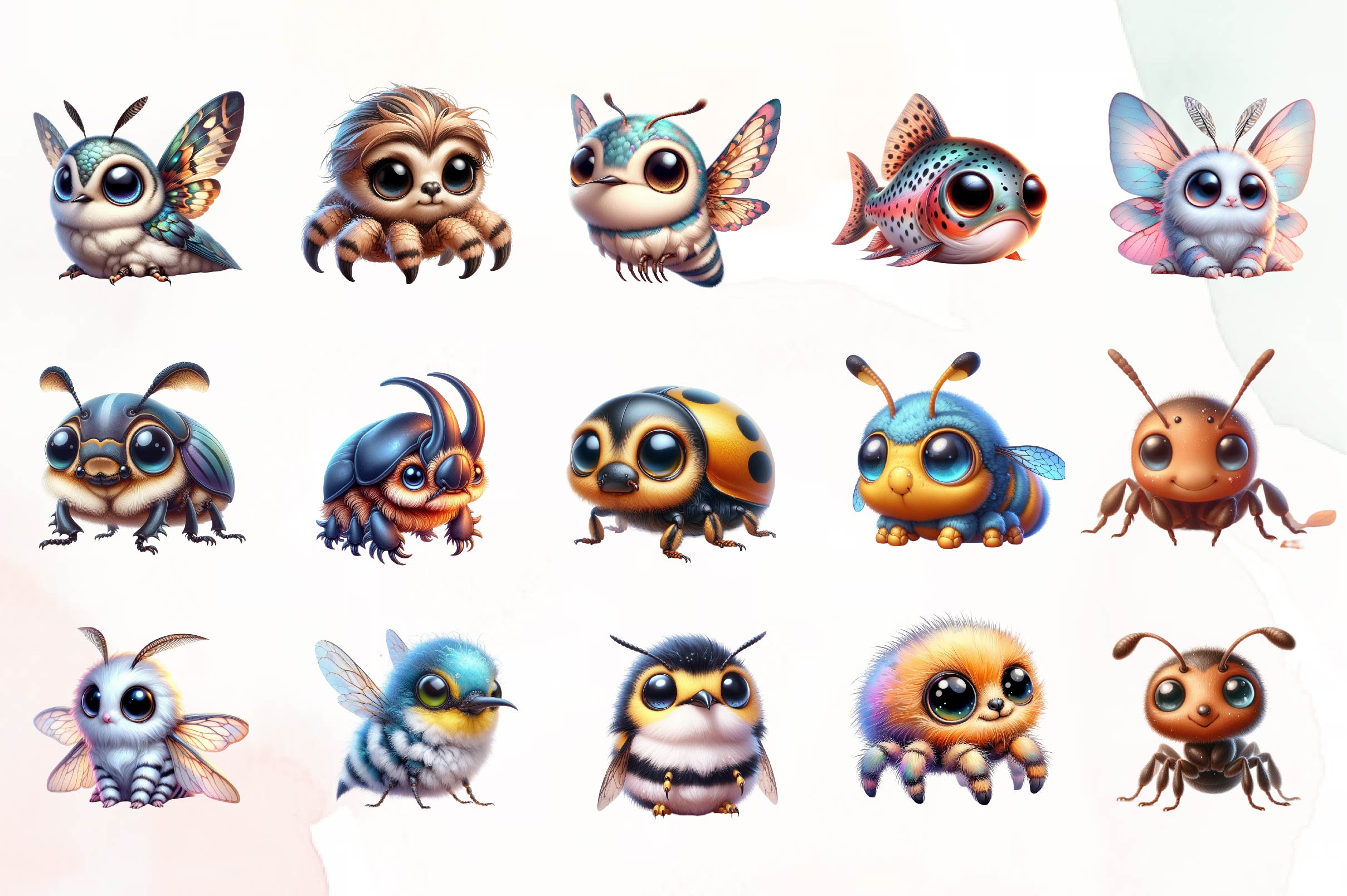 Funny Insect Clipart Bundle - CraftNest - Digital Crafting and Art
