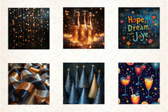 New Year's Eve Seamless Patterns Clipart Bundle - CraftNest - Digital Crafting and Art
