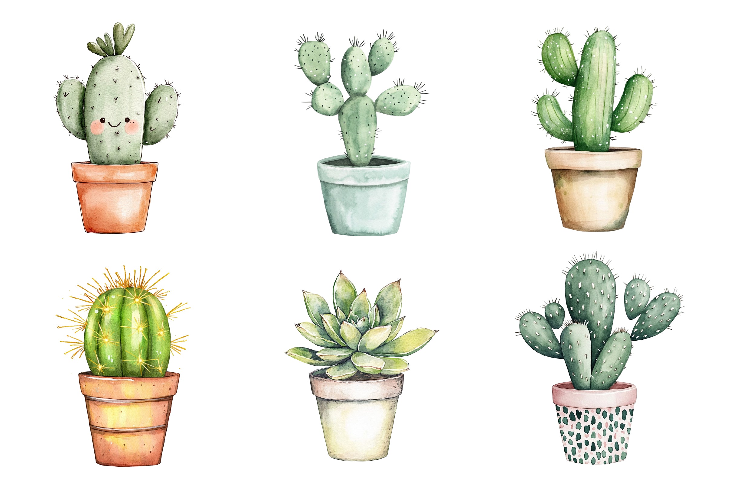 Cactus Doodle Clipart Bundle 1 - CraftNest - Digital Crafting and Art