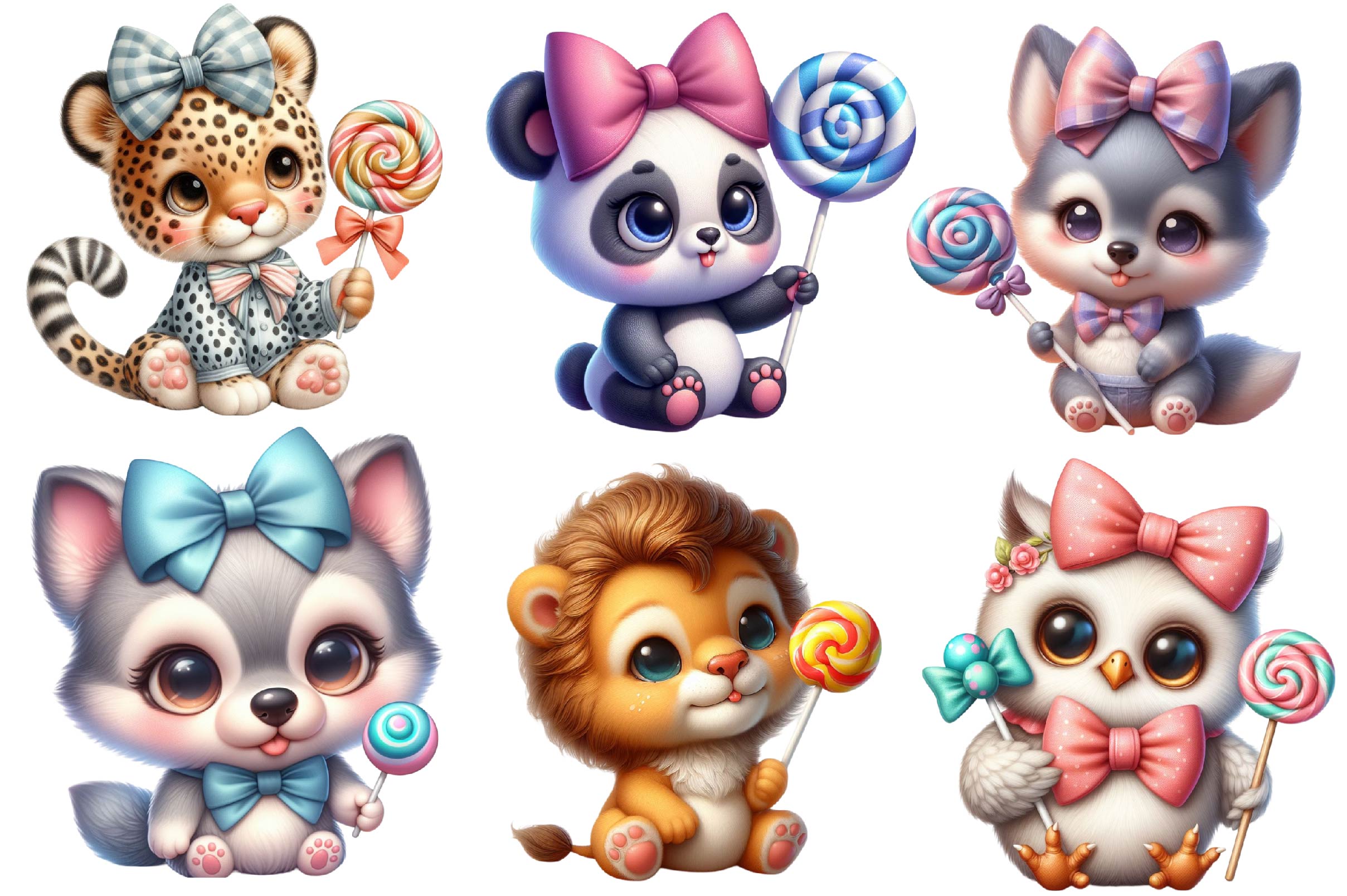 Cute Outfit Baby Animals Clipart Bundle - CraftNest - Digital Crafting and Art