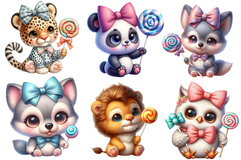 Cute Outfit Baby Animals Clipart Bundle - CraftNest - Digital Crafting and Art