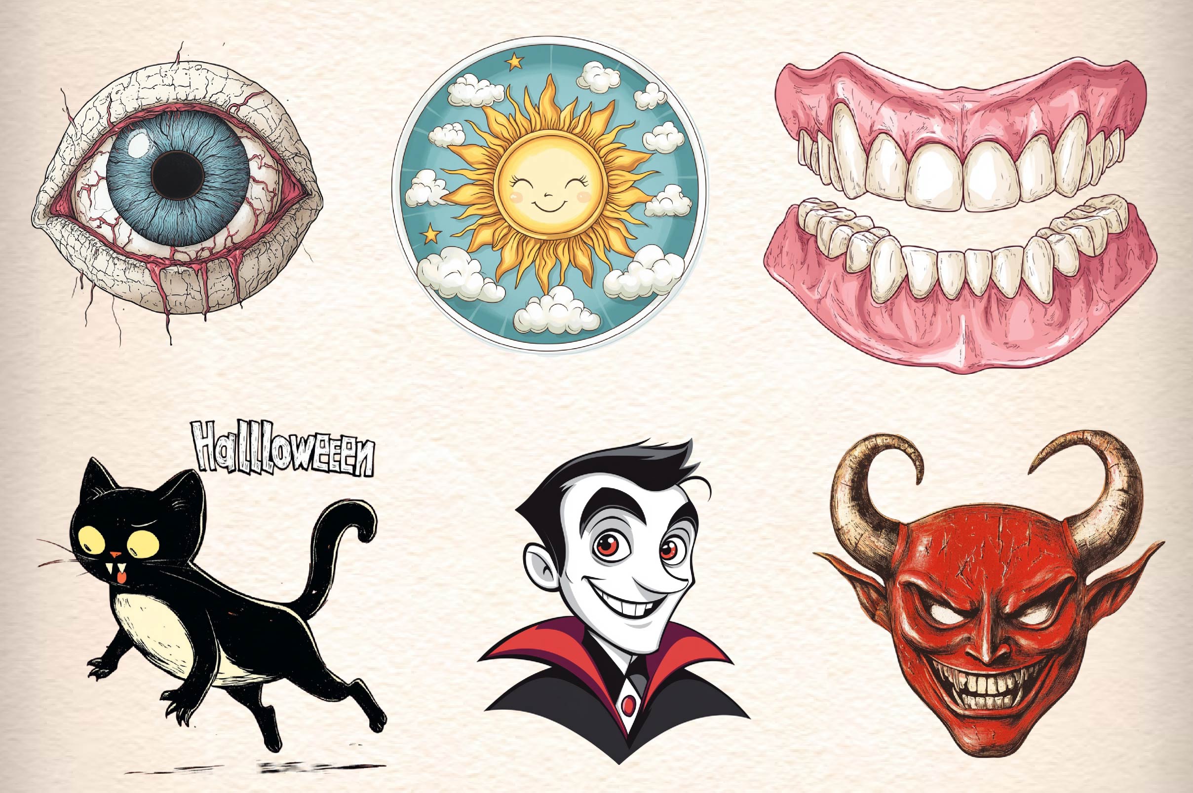 Vintage Halloween Clipart Bundle - CraftNest - Digital Crafting and Art