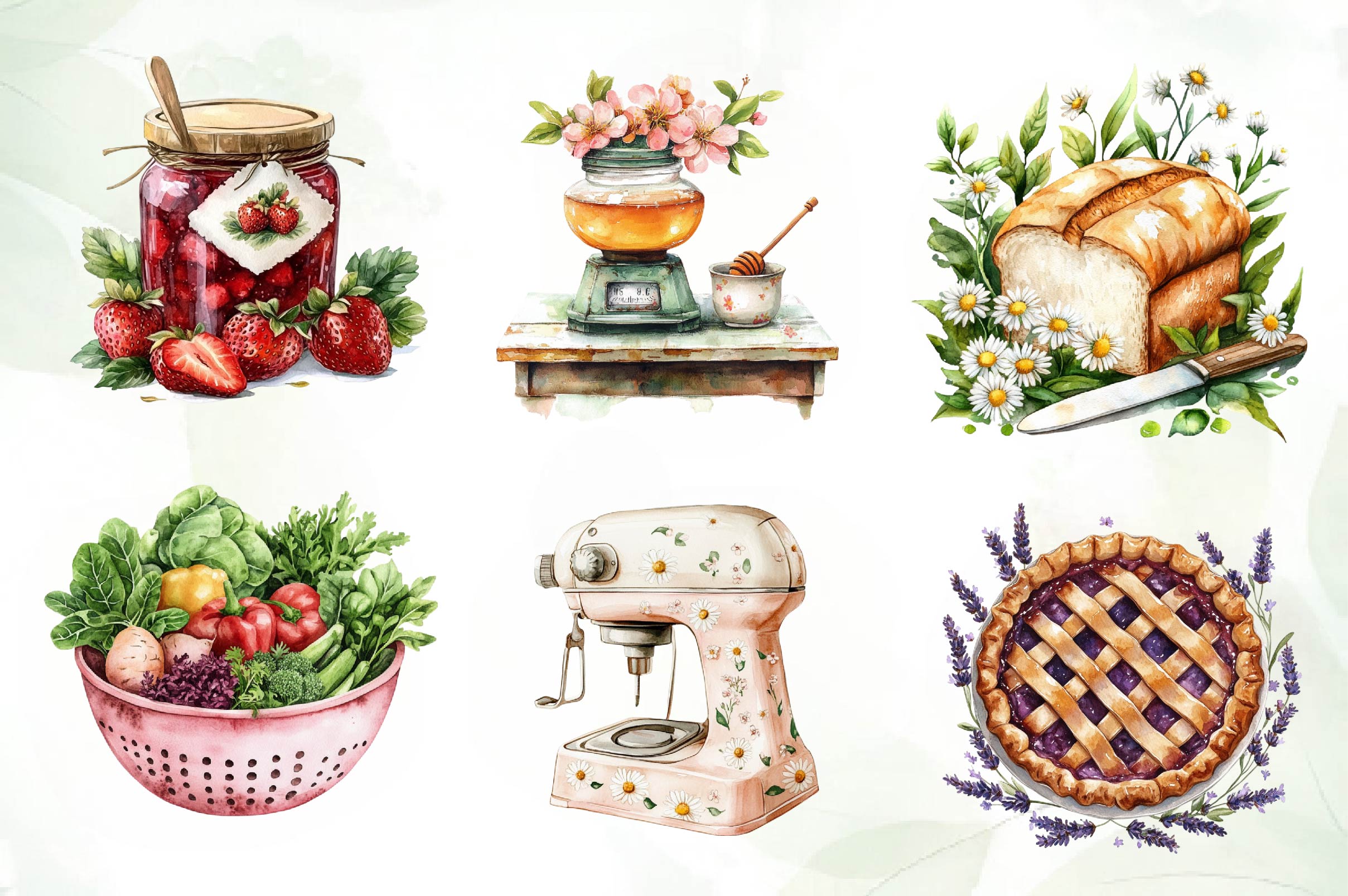 Spring Cooking Clipart Bundle - CraftNest - Digital Crafting and Art