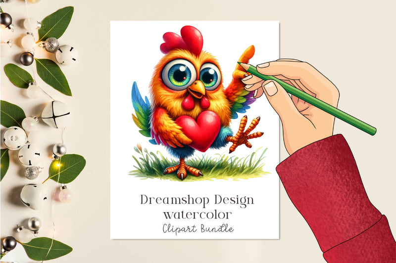 Farm Chicken Clipart Bundle - CraftNest - Digital Crafting and Art