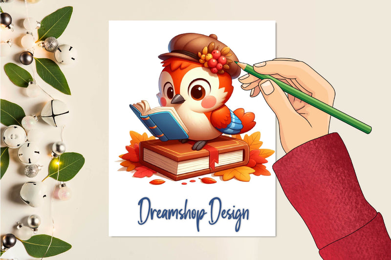 Cute Autumn Jay Clipart Bundle - CraftNest - Digital Crafting and Art