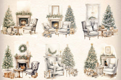 Christmas Theme Decor Clipart Bundle - CraftNest - Digital Crafting and Art