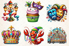 Mardi Gras Clipart Bundle 1 - CraftNest - Digital Crafting and Art