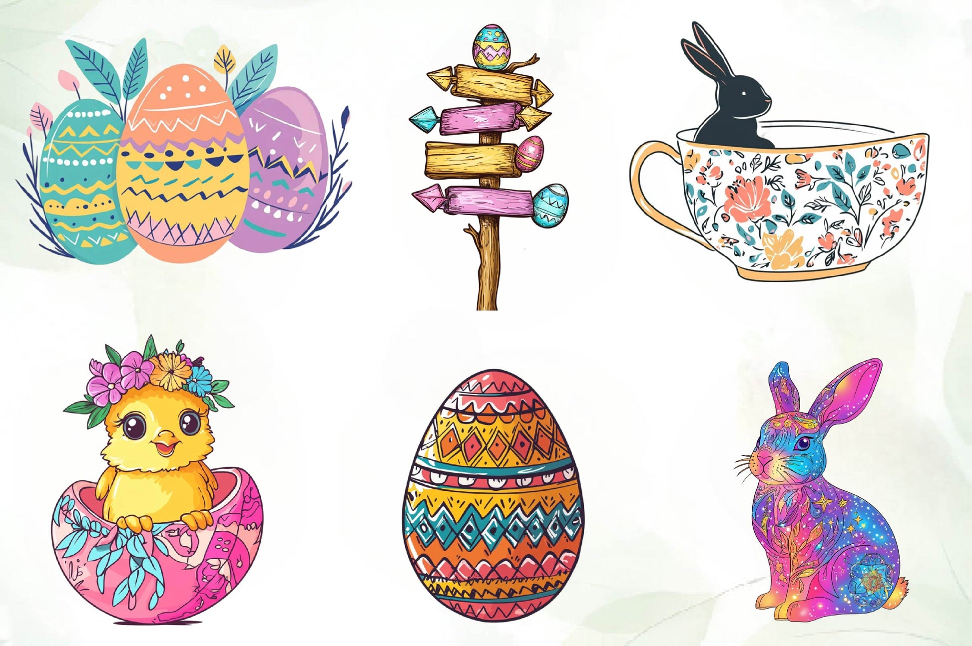 Boho Easter Clipart Bundle - CraftNest - Digital Crafting and Art