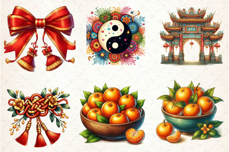 Chinese New Year Clipart Bundle - CraftNest - Digital Crafting and Art