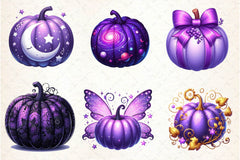 Violet Pumpkins Clipart Bundle - CraftNest - Digital Crafting and Art