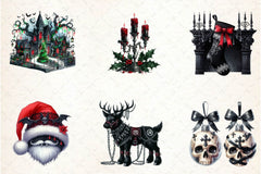 Gothic Christmas Clipart Bundle 1 - CraftNest - Digital Crafting and Art