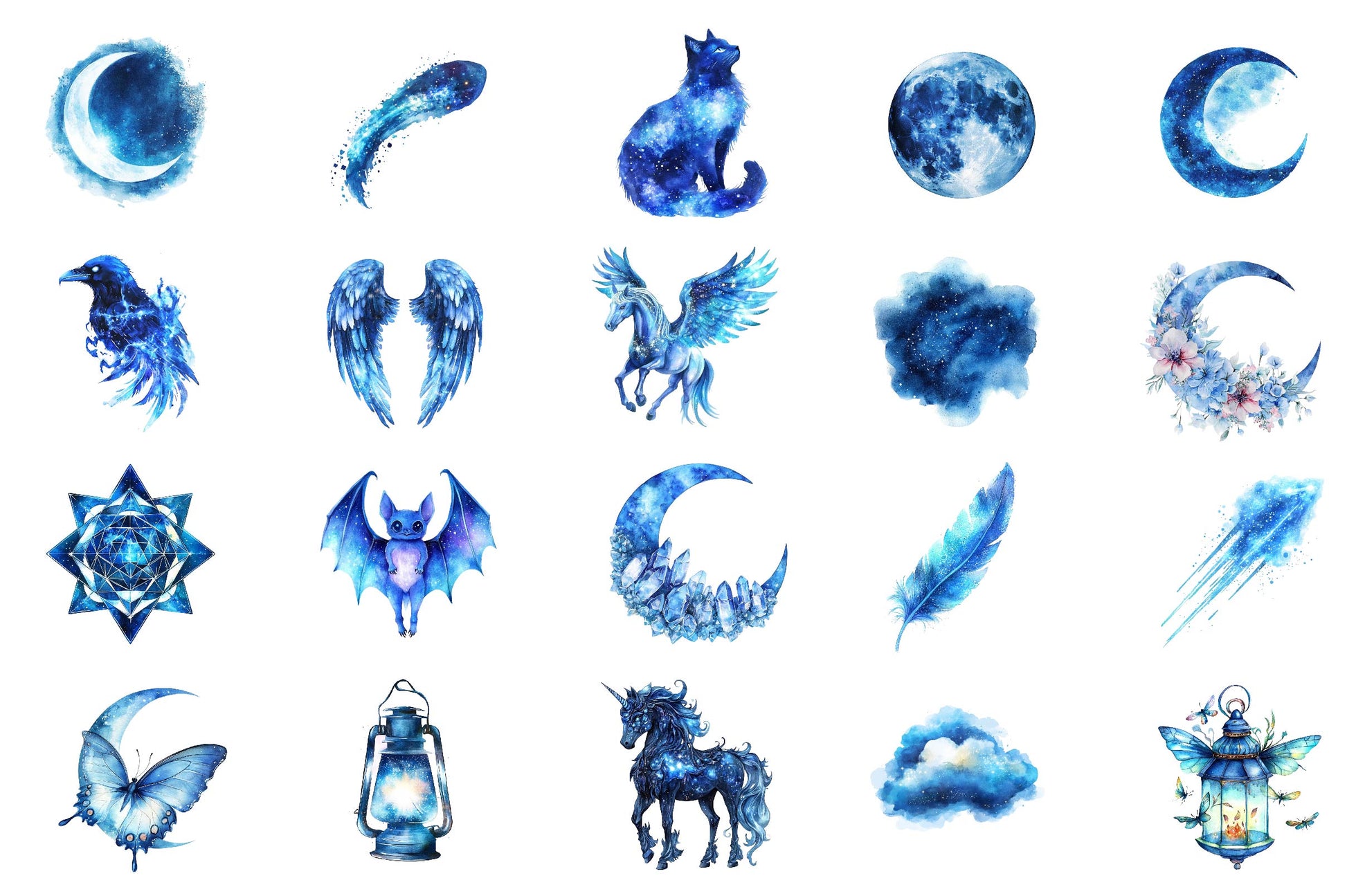 Magical Celestial Clipart Bundle - CraftNest - Digital Crafting and Art