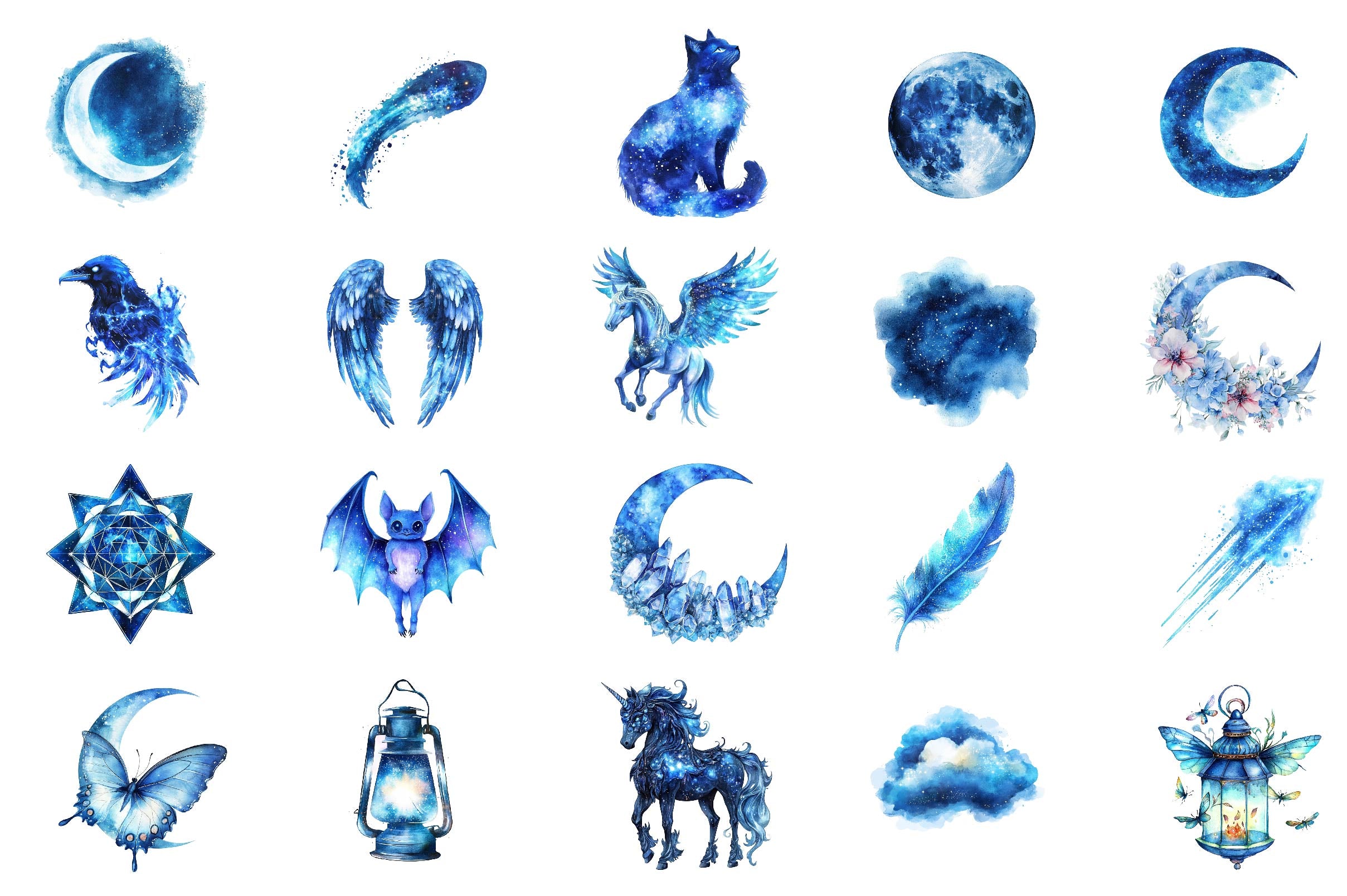 Magical Celestial Clipart Bundle - CraftNest - Digital Crafting and Art