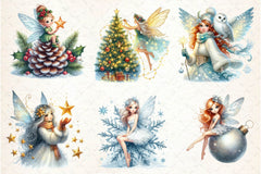 Beautiful Fairy Christmas Clipart Bundle - CraftNest - Digital Crafting and Art