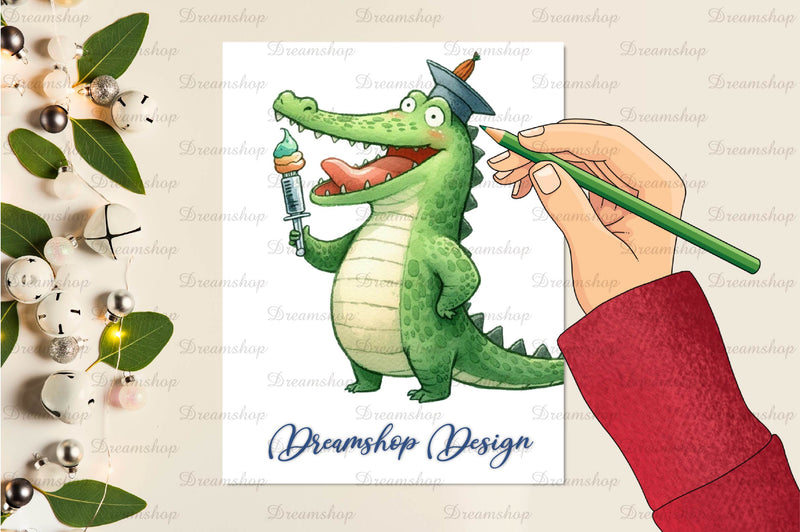 Funny Alligators Clipart Bundle - CraftNest - Digital Crafting and Art