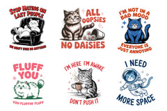 Funny Sarcastic Cat Clipart Bundle - CraftNest - Digital Crafting and Art