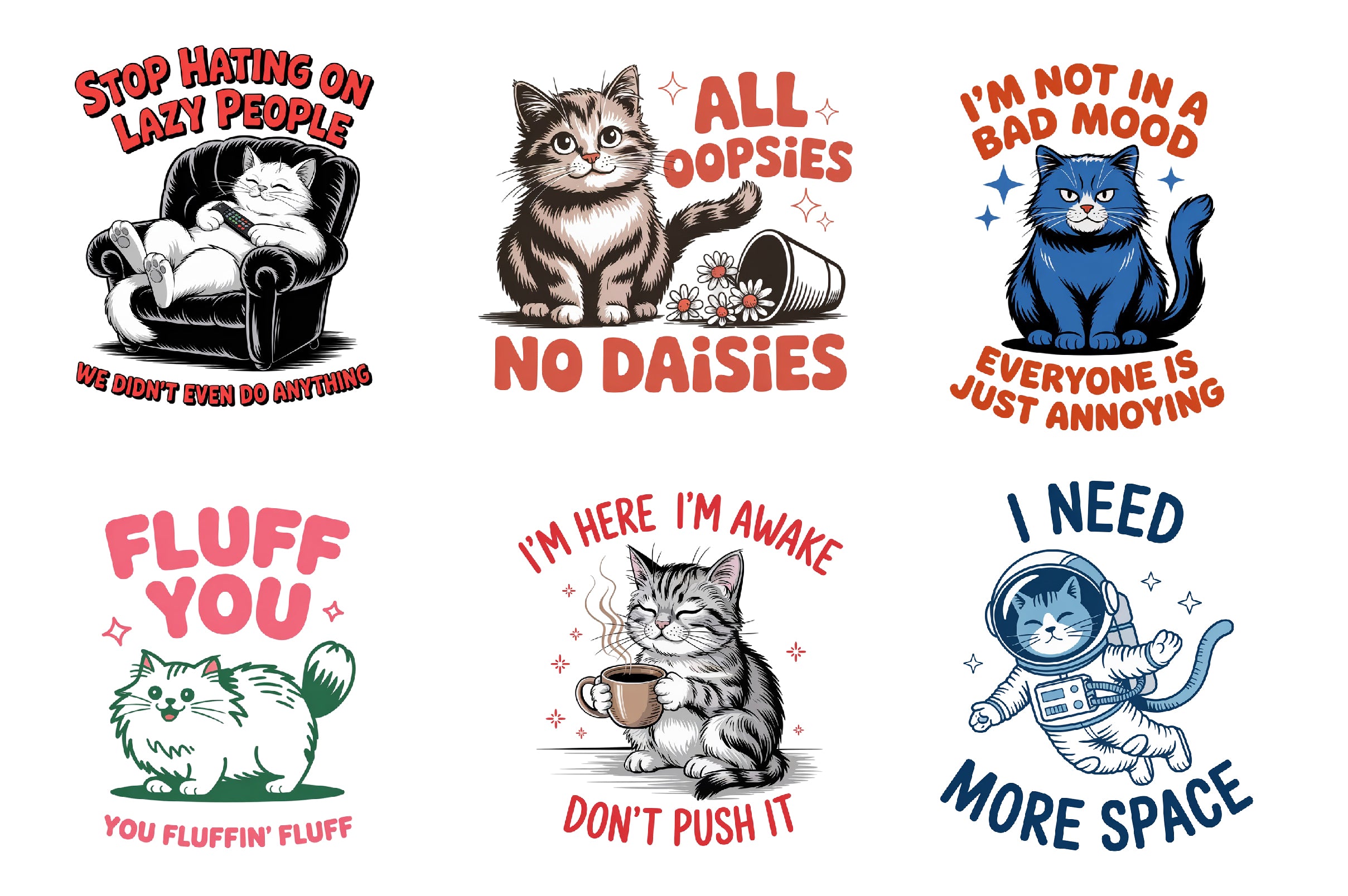 Funny Sarcastic Cat Clipart Bundle - CraftNest - Digital Crafting and Art