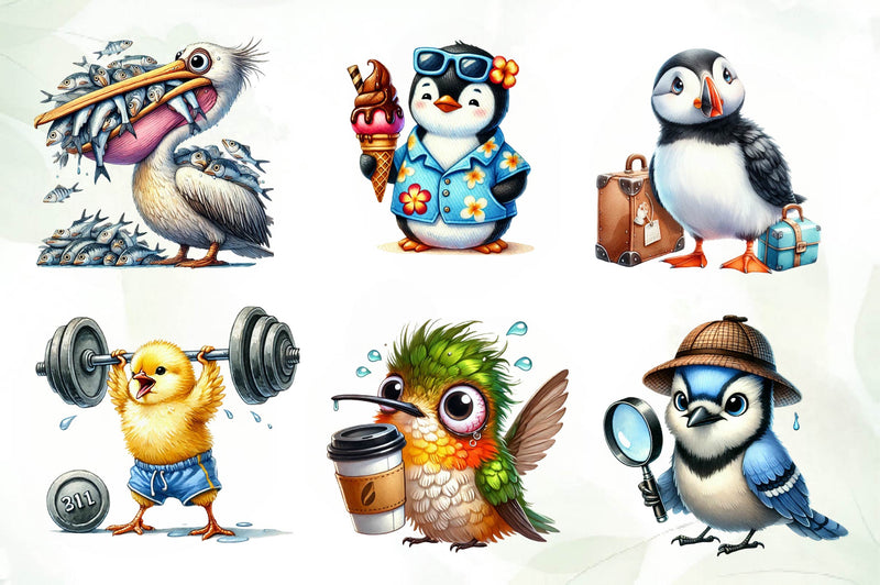 Quirky Funny Bird Clipart Bundle 3 - CraftNest - Digital Crafting and Art