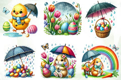 Rainy Easter Day Clipart Bundle - CraftNest - Digital Crafting and Art
