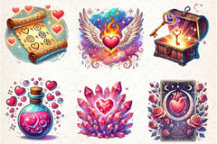 Mystic Valentine's Clipart Bundle - CraftNest - Digital Crafting and Art
