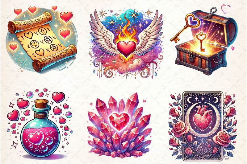 Mystic Valentine's Clipart Bundle - CraftNest - Digital Crafting and Art