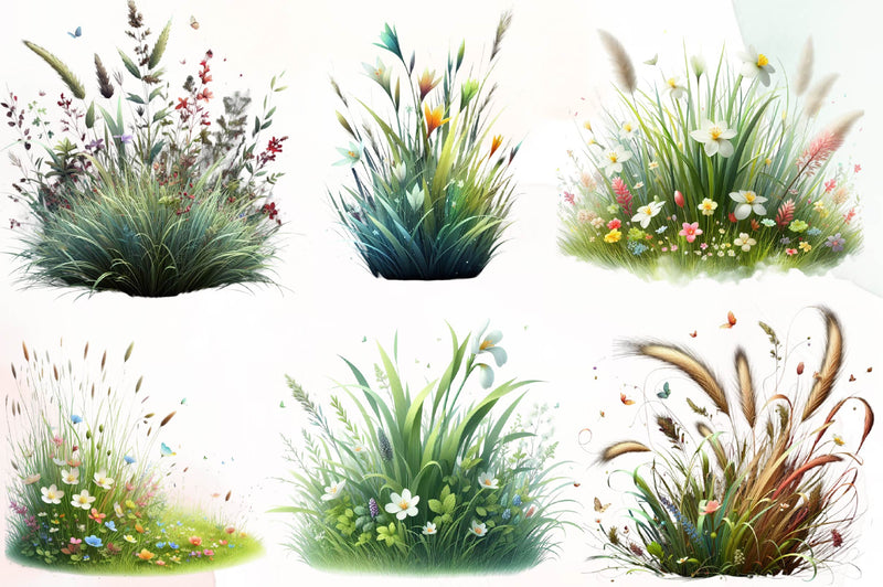 Grass Clipart Bundle - CraftNest - Digital Crafting and Art