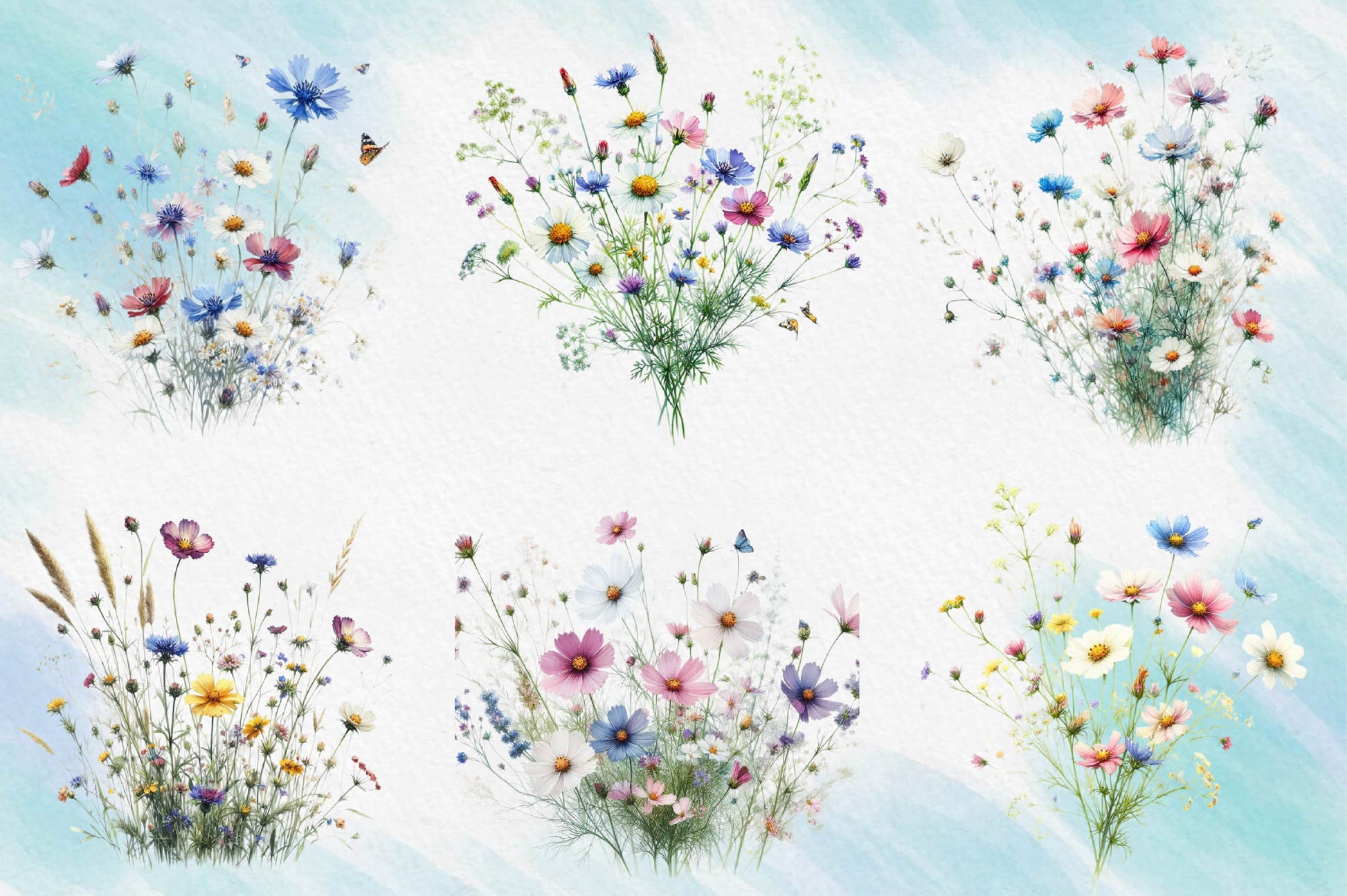 Meadow Wildflowers Clipart Bundle - CraftNest - Digital Crafting and Art