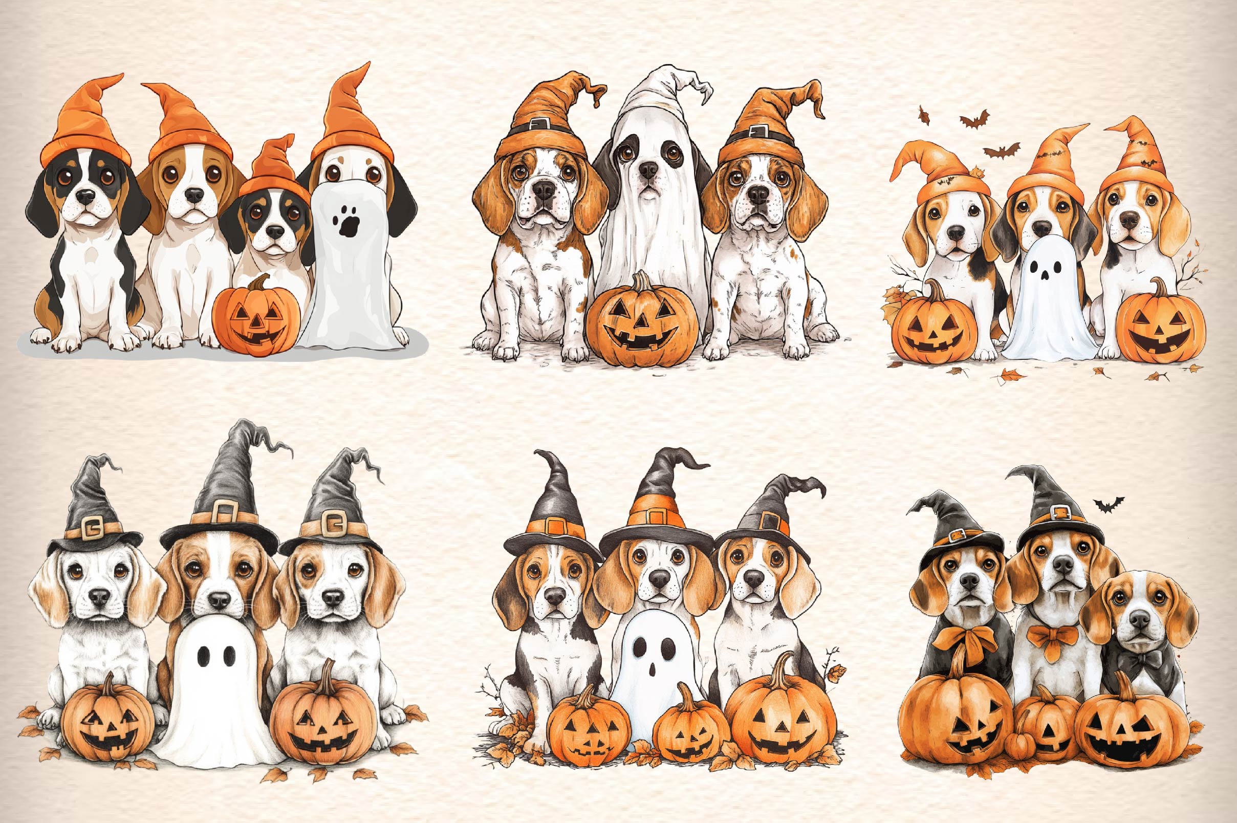 Dogs Halloween Costumes Clipart Bundle - CraftNest - Digital Crafting and Art