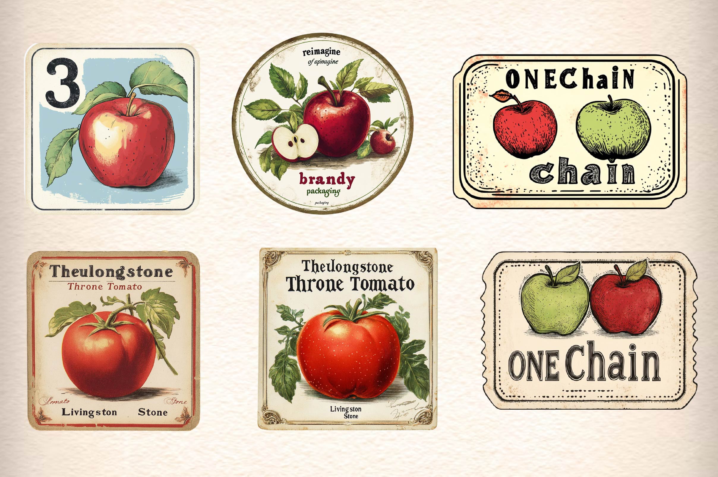 Vintage Apple Clipart Bundle - CraftNest - Digital Crafting and Art