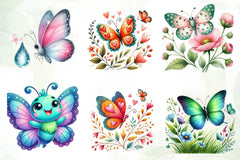 Spring Butterfly Clip Art Clipart Bundle - CraftNest - Digital Crafting and Art