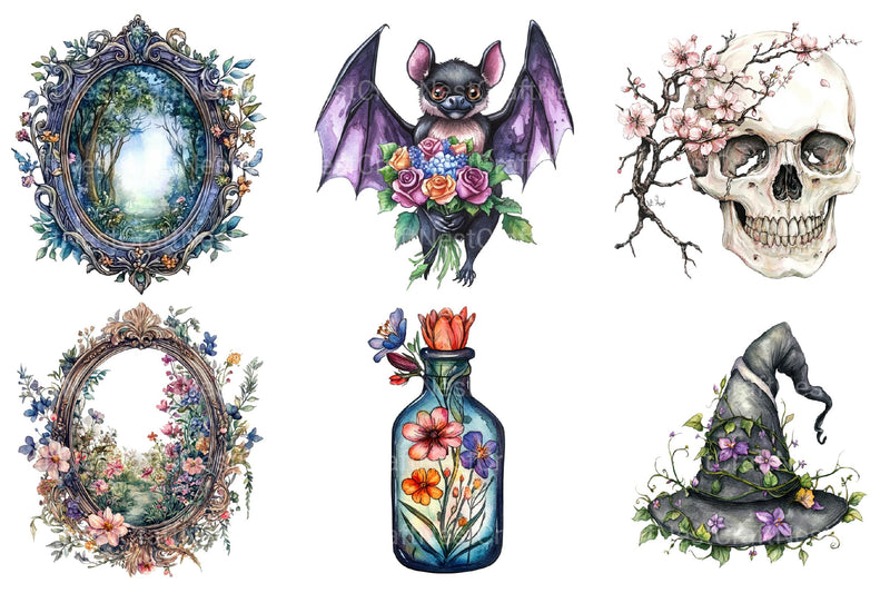 Gothic Spring Clipart 1 - CraftNest - Digital Crafting and Art
