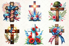 Memorial Day Cross Clipart Bundle 1 - CraftNest - Digital Crafting and Art