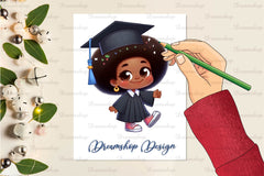 Girl Afro Graduation Clipart Bundle - CraftNest - Digital Crafting and Art