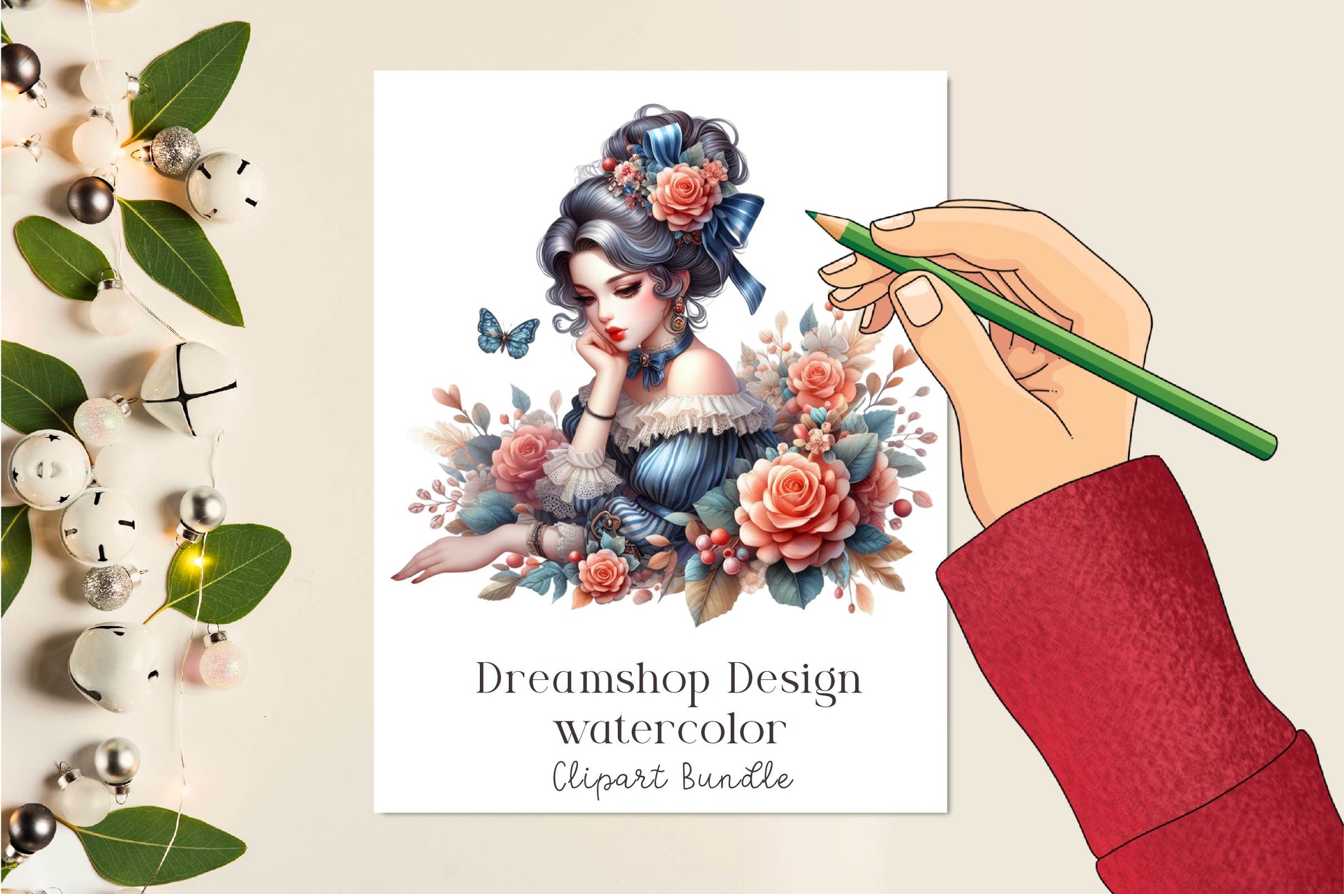 Vintage Pin Up Girl Clipart Bundle - CraftNest - Digital Crafting and Art