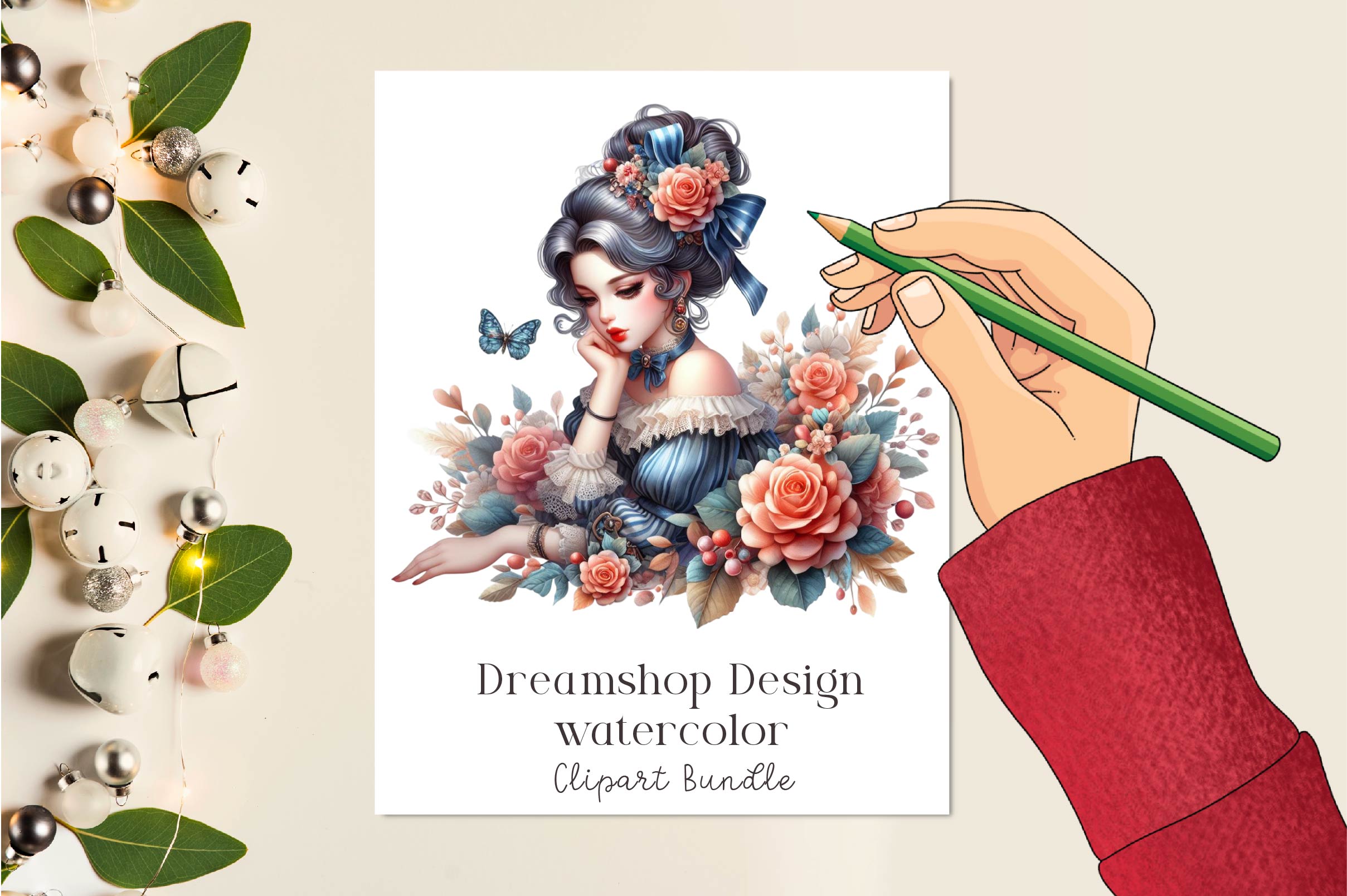 Vintage Pin Up Girl Clipart Bundle - CraftNest - Digital Crafting and Art