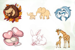 Mom & Baby Illustrations Clipart Bundle - CraftNest - Digital Crafting and Art