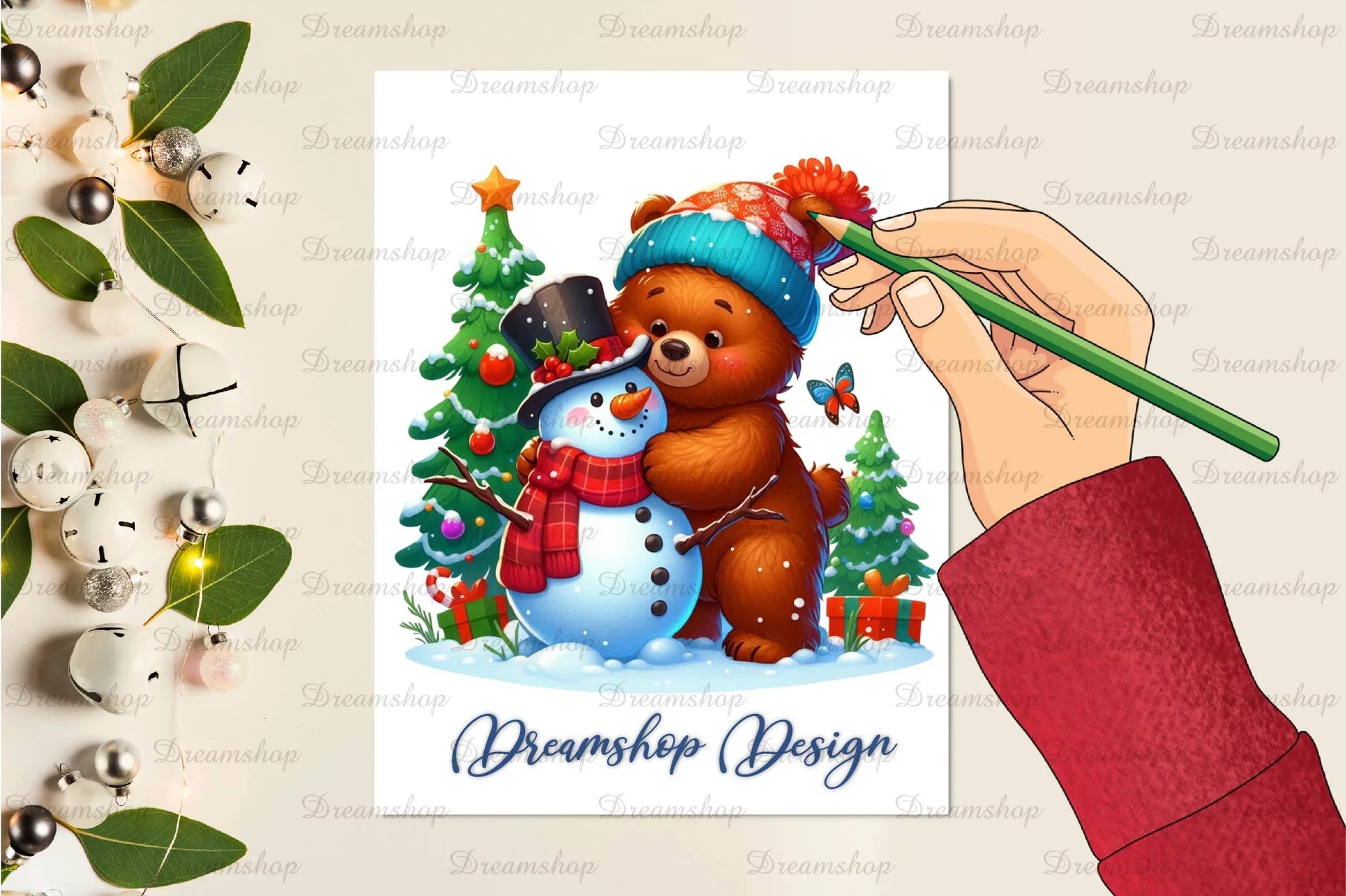 Christmas Wild Bears Clipart Bundle - CraftNest - Digital Crafting and Art