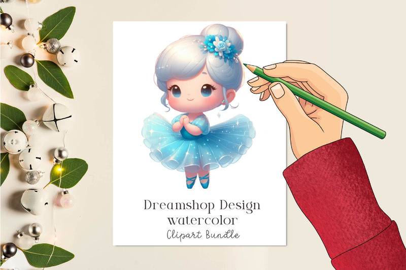 Cute Ballet Girl Clipart Bundle - CraftNest - Digital Crafting and Art