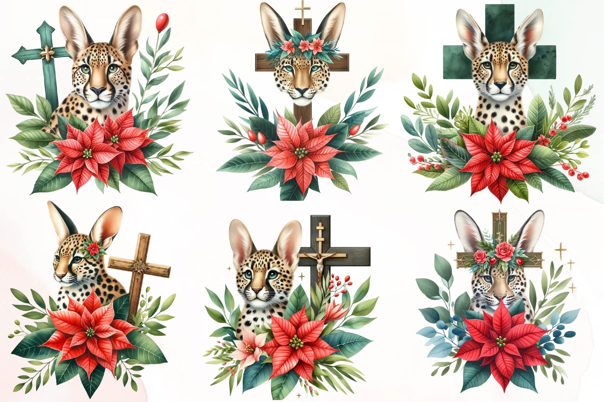 Leopard Cross Clipart Bundle - CraftNest - Digital Crafting and Art