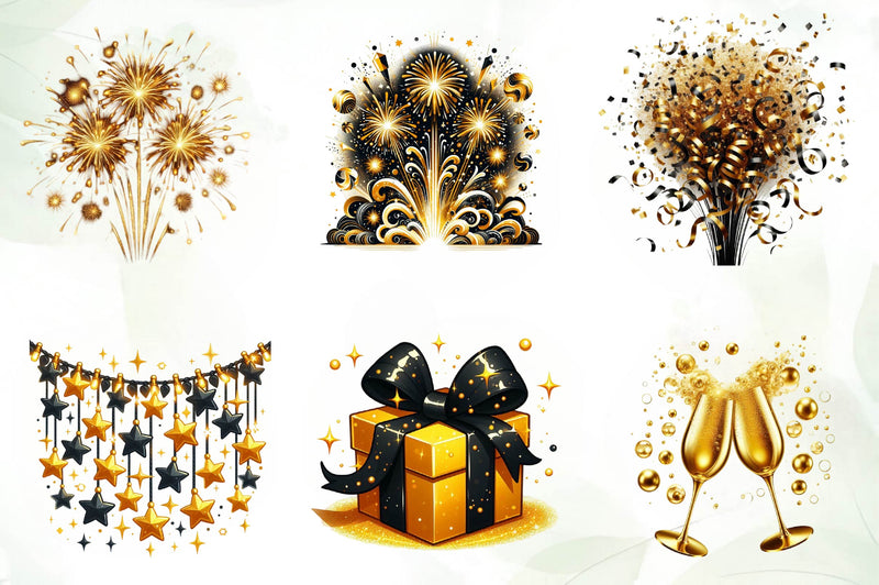 New Year Clipart Bundle - CraftNest - Digital Crafting and Art
