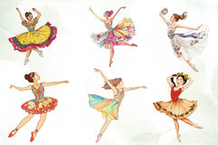 Cute Mexican Ballerina Clipart Bundle - CraftNest - Digital Crafting and Art