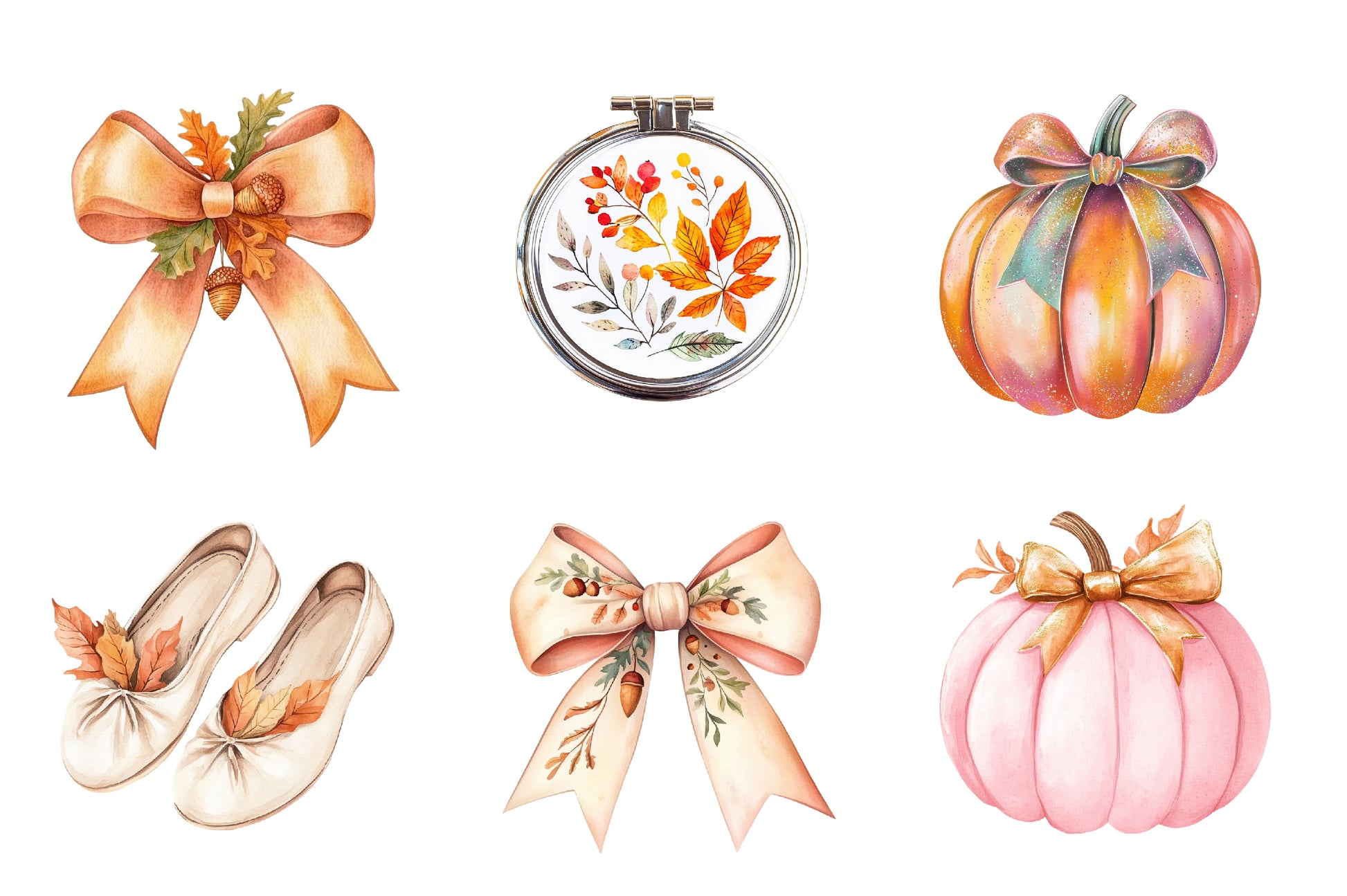 Cute Coquette Autumn Clipart Bundle - CraftNest - Digital Crafting and Art