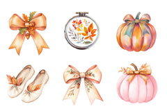 Cute Coquette Autumn Clipart Bundle - CraftNest - Digital Crafting and Art
