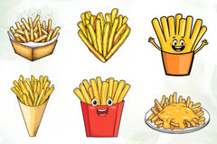 French Fries Clipart Bundle - CraftNest - Digital Crafting and Art