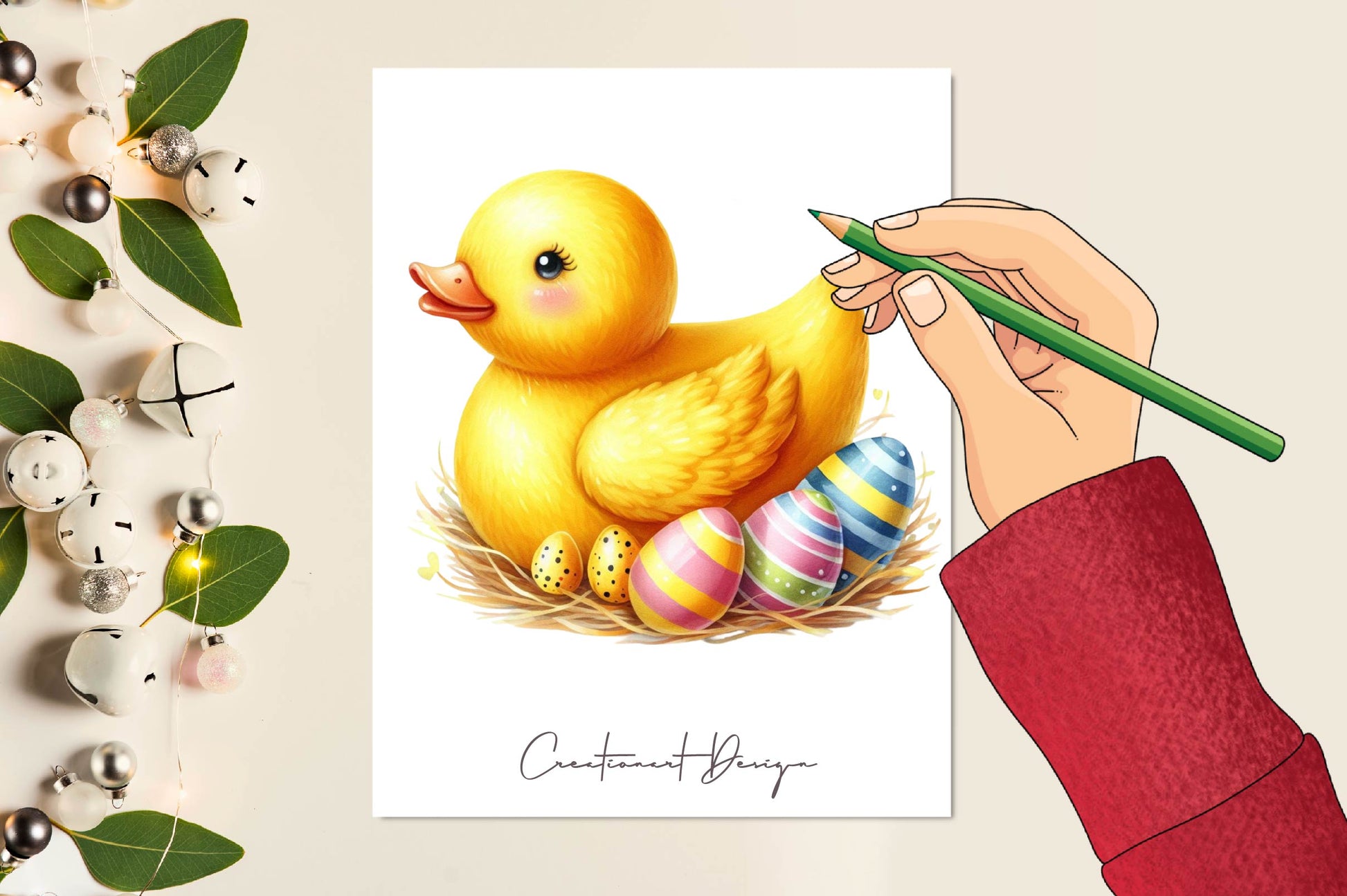 Vintage Easter Duck Clipart Bundle - CraftNest - Digital Crafting and Art