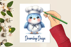 Cute Chef Birds Clipart Bundle - CraftNest - Digital Crafting and Art