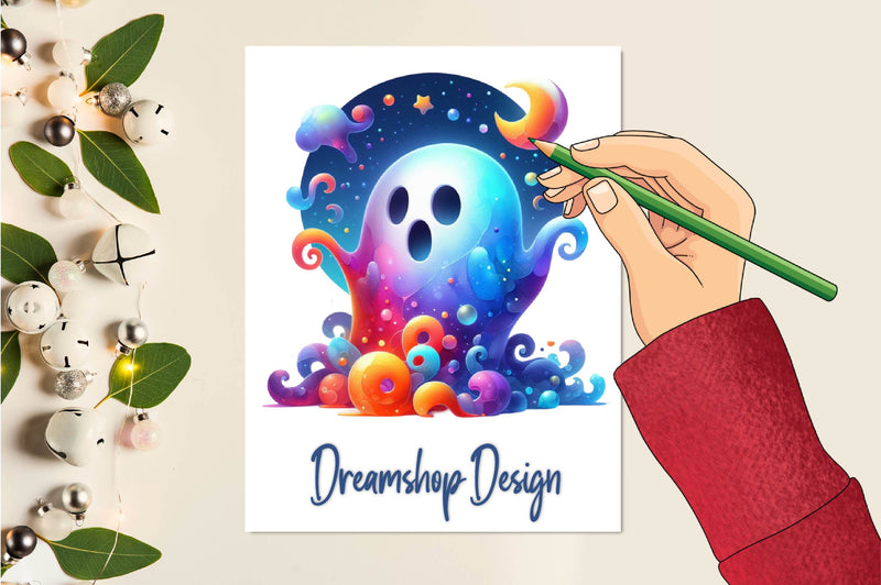 Magic Cute Ghost Clipart Bundle - CraftNest - Digital Crafting and Art