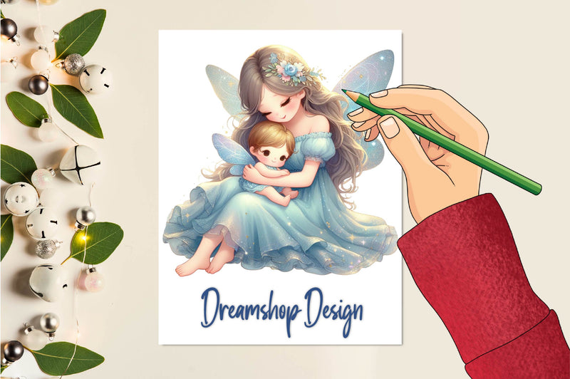Mother And Baby Fairy Clipart Bundle - CraftNest - Digital Crafting and Art