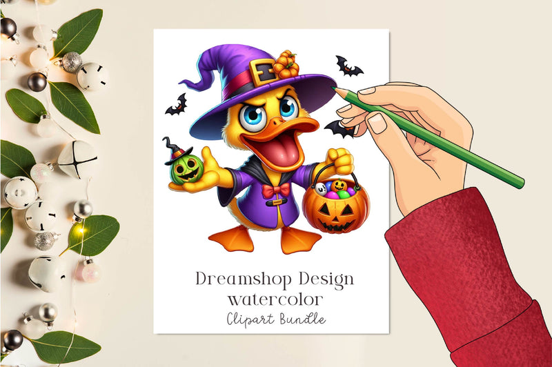 Halloween Halloween Ducks Clipart Bundle - CraftNest - Digital Crafting and Art