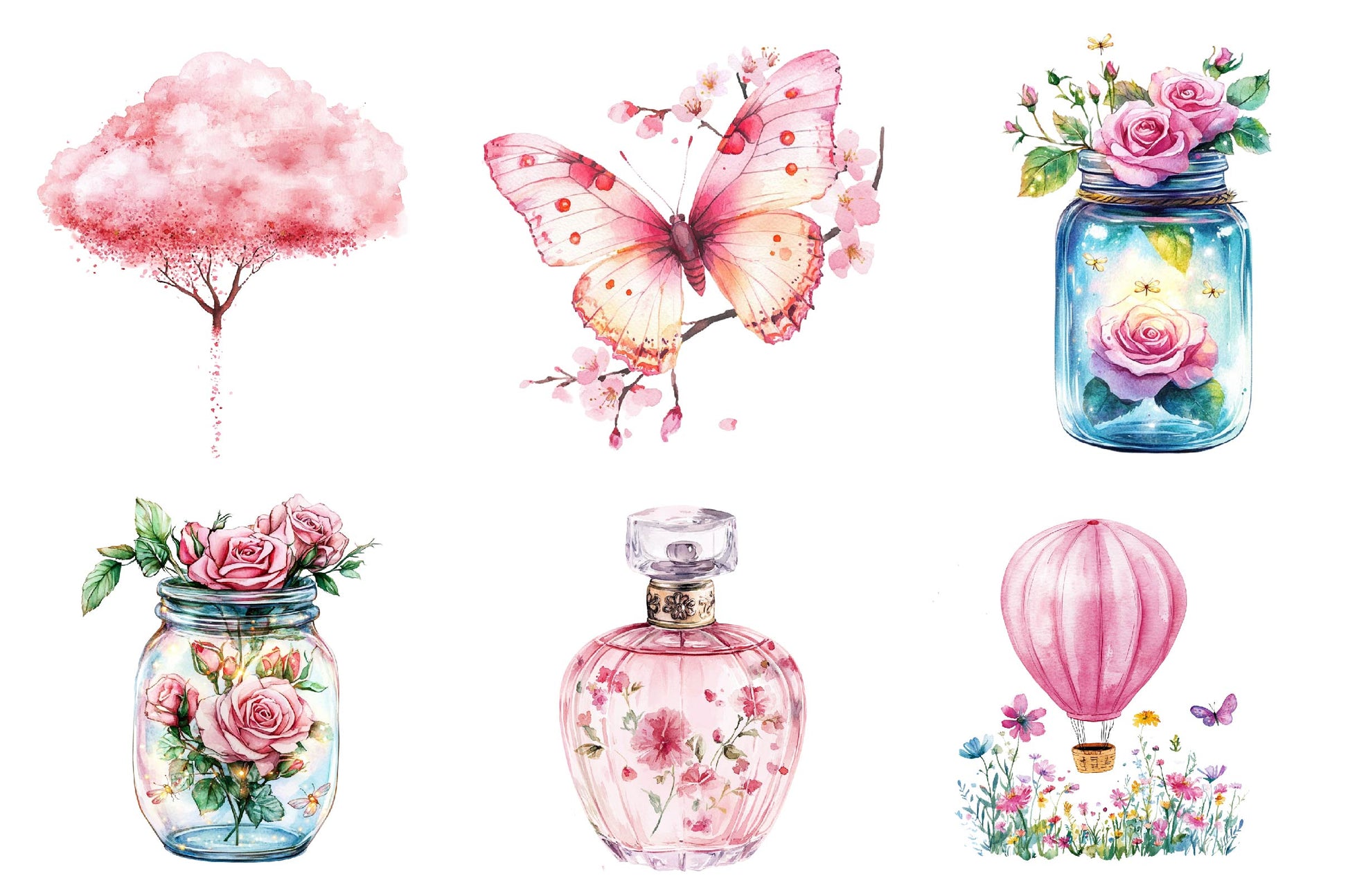 Pink Spring Clipart Bundle  2 - CraftNest - Digital Crafting and Art